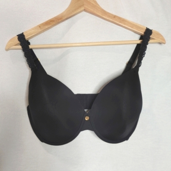 Natori Pure Luxe Custom Coverage Contour Underwire Bra 732080 Black 34DDD - Picture 1 of 8